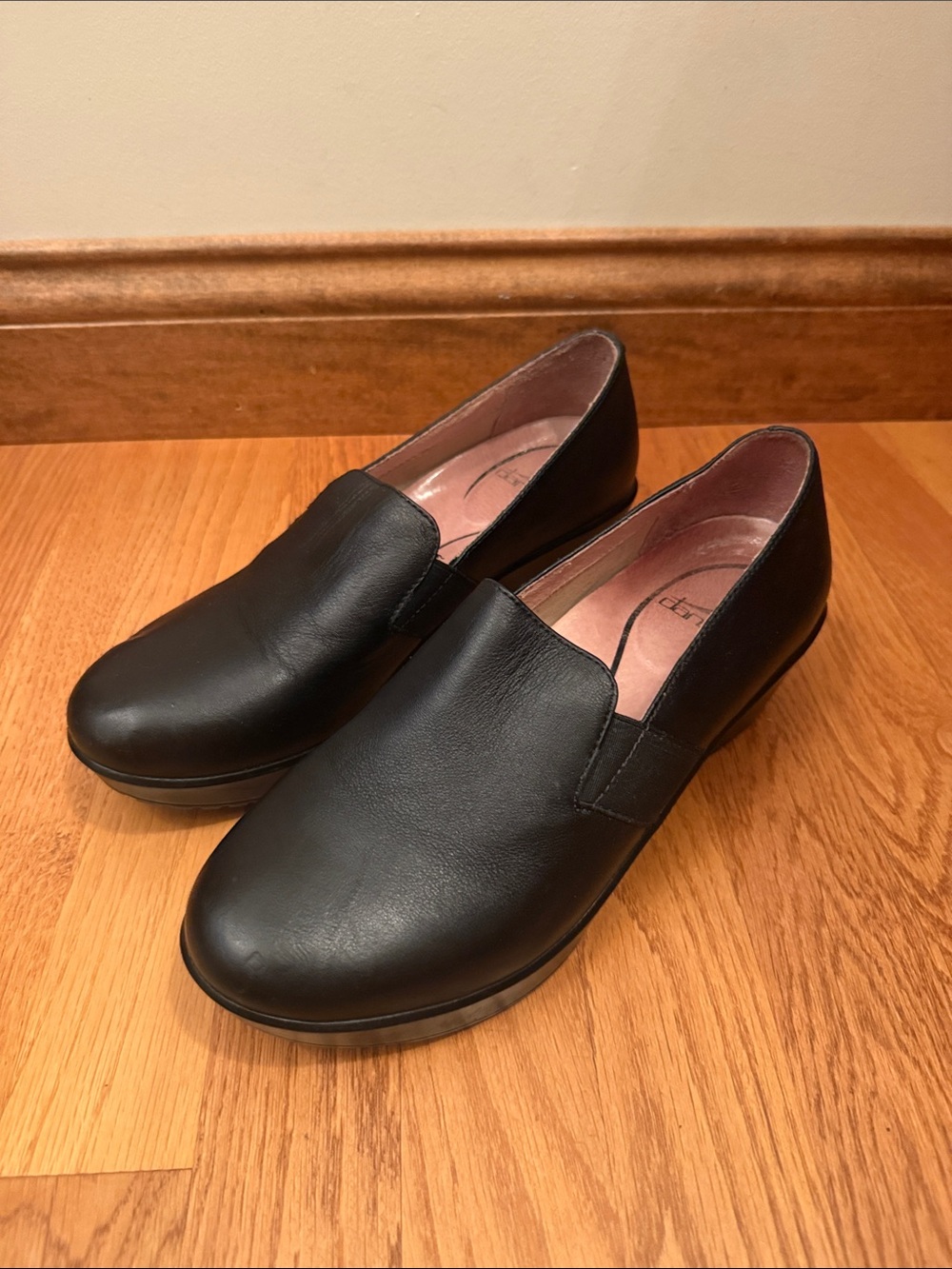 Dansko Women's Black Leather Jessica Mule Clog Comfort Shoes Slip On EU 39/US 9